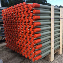 Grenzpfähle bruchsicher, aus Recycling-Kunststoff